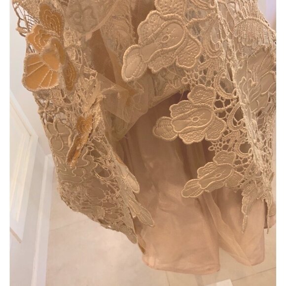 Jovani womens cocktail dress size 4 flesh  color  34ch 26w 36h  39L - Picture 5 of 11